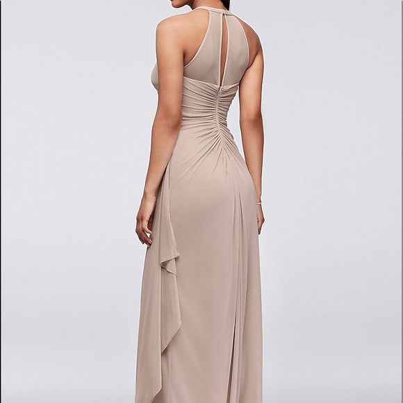 david's bridal spa bridesmaid dress Chiffon Sweetheart Cap Sleeves Bridesmaid Dress| Plus Size